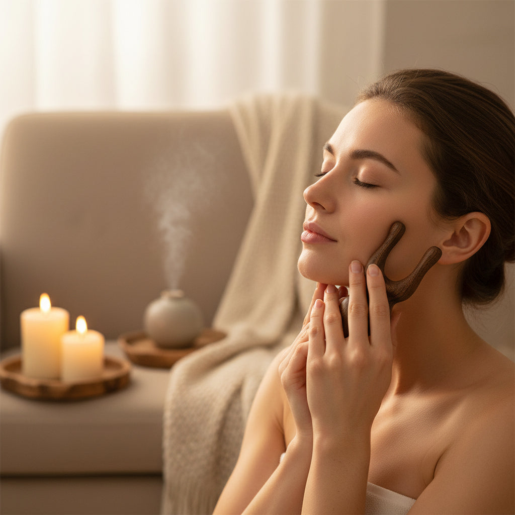 Sandelholz Massagekamm – Natürliche Entspannung für Gesicht & Augen