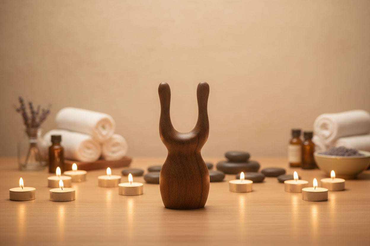 Sandelholz Massagekamm – Natürliche Entspannung für Gesicht & Augen